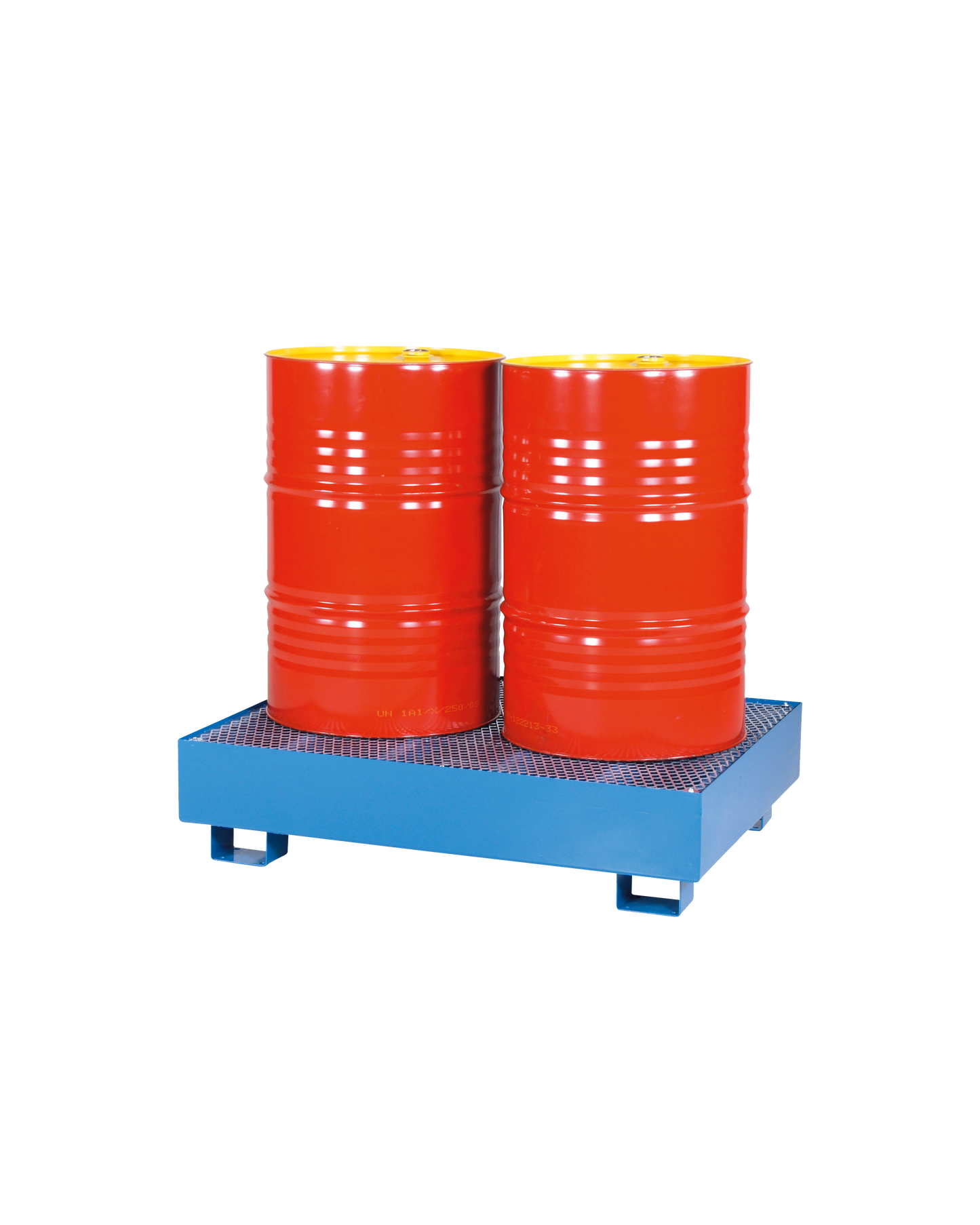 Pallet di ritenzione per Fusti - Capacità: 2 Barili/Fusti