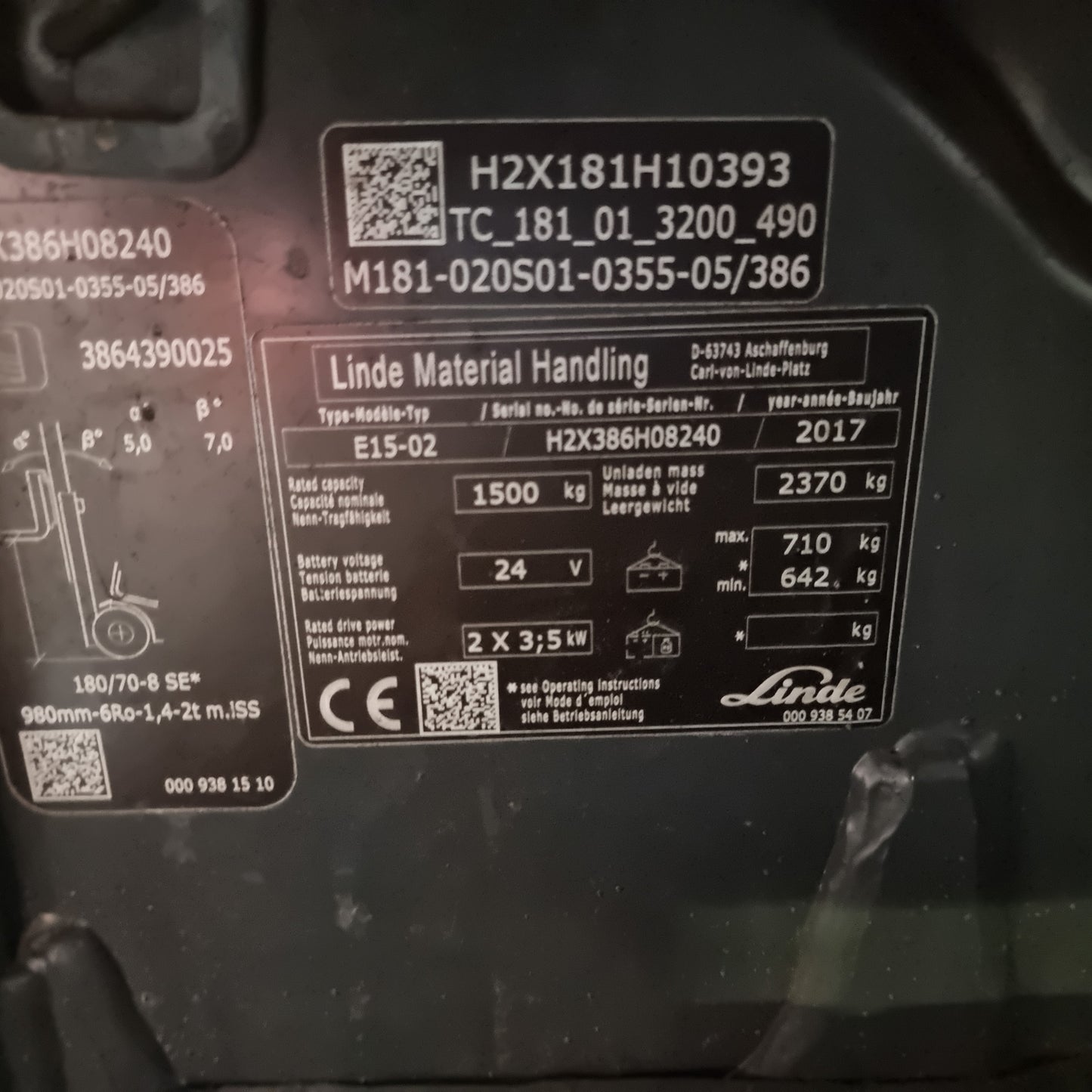 Linde E15-02 EVO - Anno: 2017 - Carrello Elevatore Frontale