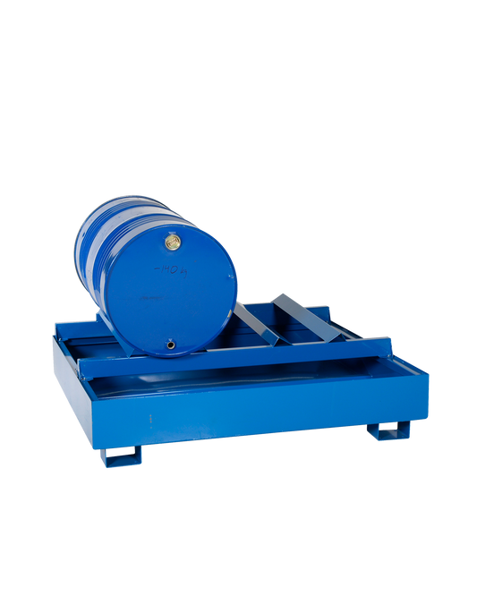 Pallet di Ritenzione per Fusti Sdraiati da 1 a 4 Barili