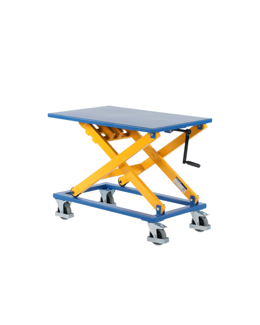 Tavola Elevatrice Manuale con Manovella a Pantografo 300 kg - 950x600 mm