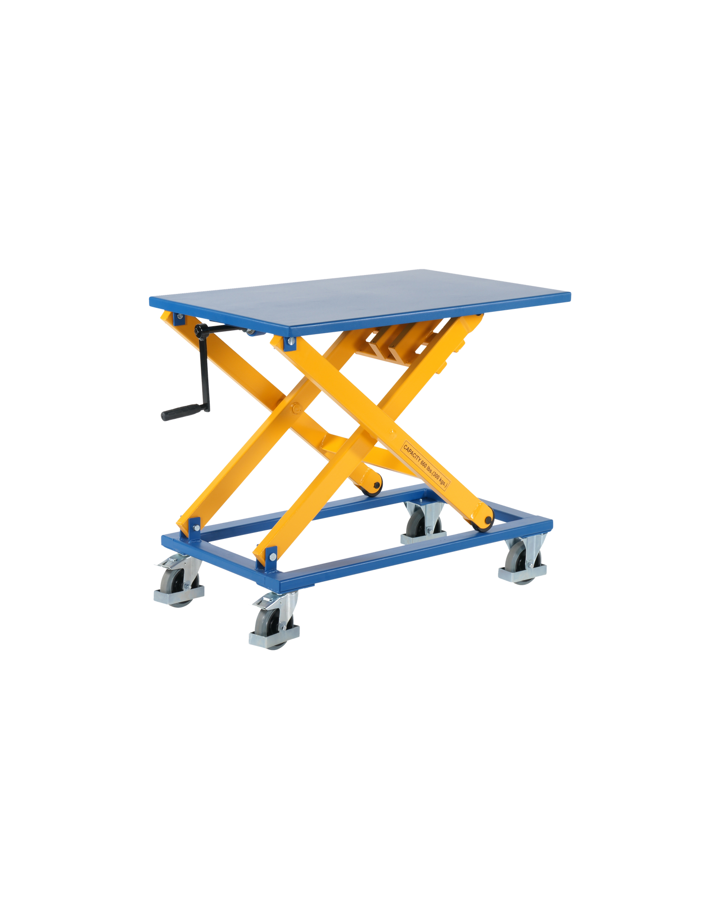 Tavola Elevatrice Manuale con Manovella a Pantografo 300 kg - 950x600 mm