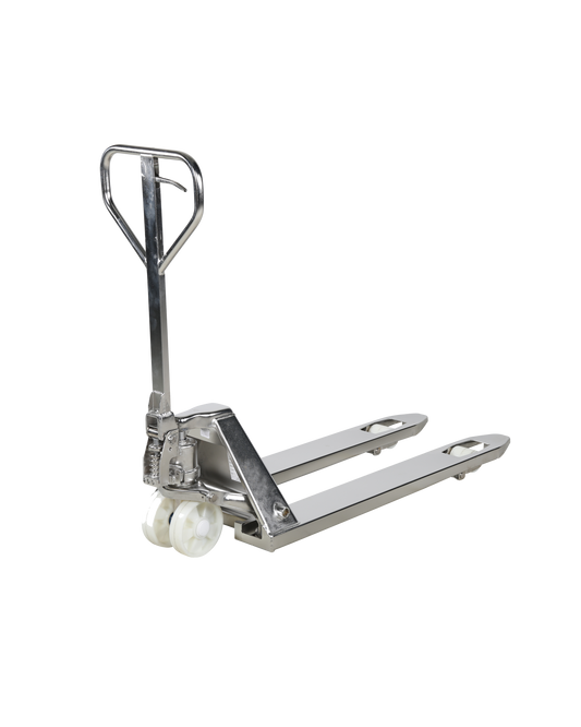 Confronto tra transpallet manuale inox e zincato