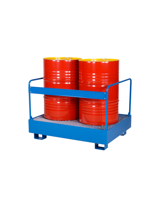 Pallet di ritenzione per Fusti - Capacità: 2 Barili/Fusti