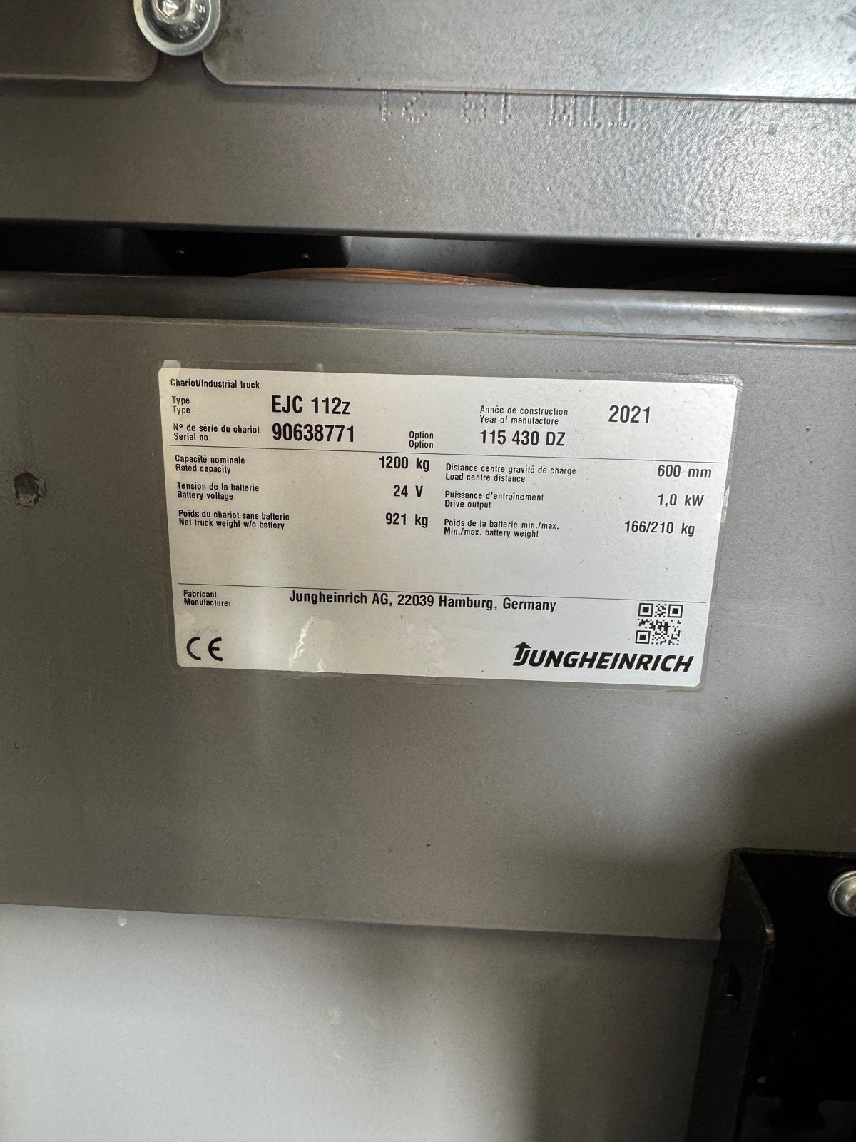 Jungheinrich EJC 112z usato 2021 - stoccatore elettrico - foto 5