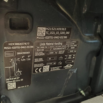 Linde E16-02 usato 2020 - carrello elevatore elettrico - foto 7