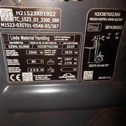 Linde E25HL-01 usato 2020 - carrello elevatore elettrico - foto 10