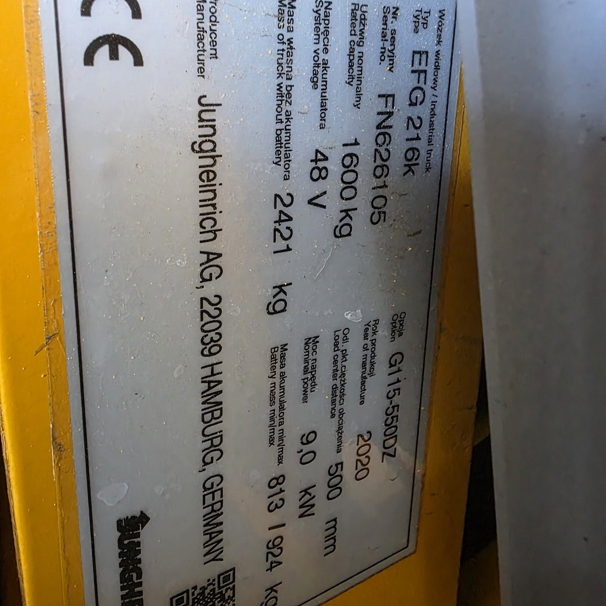 Jungheinrich EFG 216k usato 2020 - carrello elevatore elettrico - foto 7