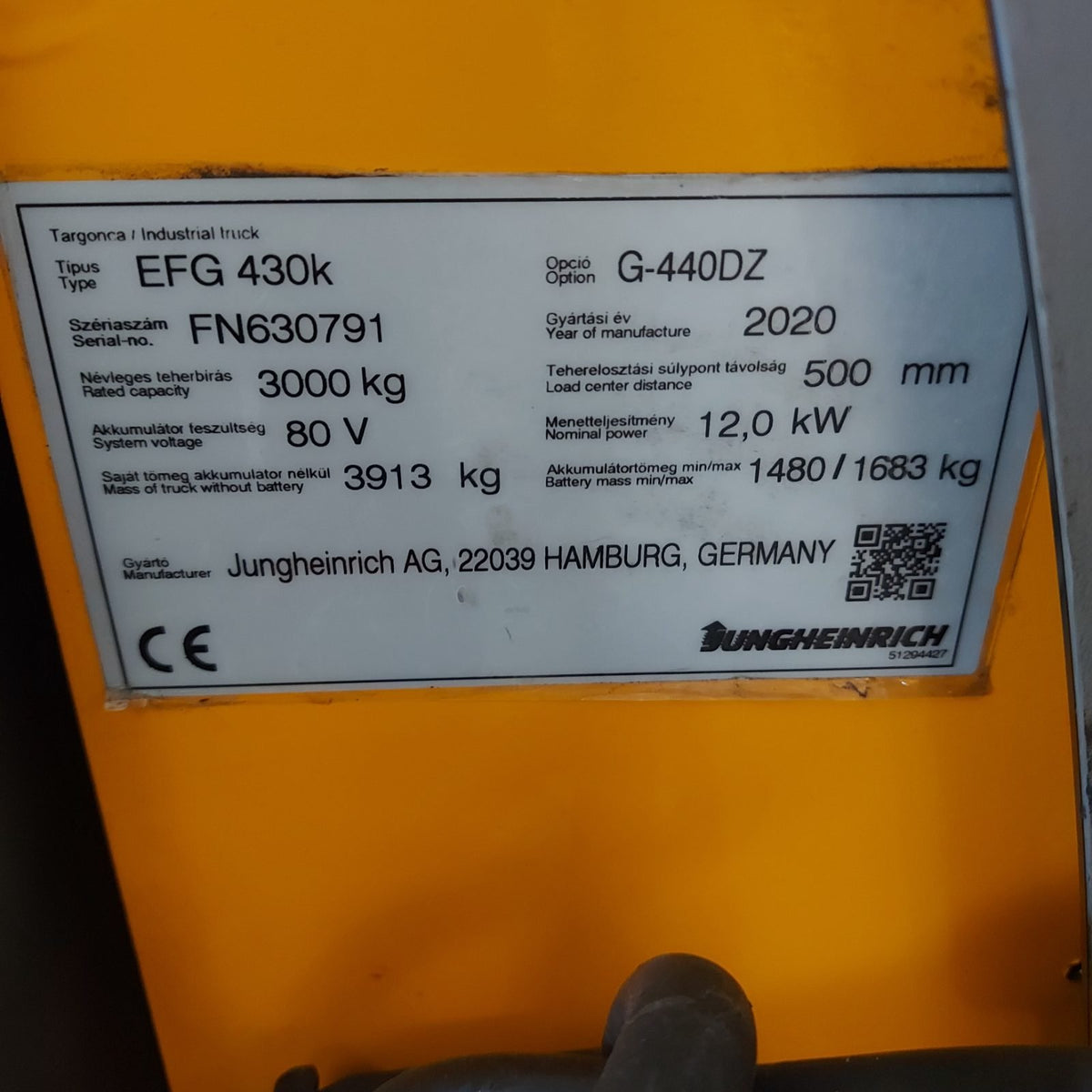 Jungheinrich EFG 430k usato 2020 - carrello elevatore elettrico - foto 10