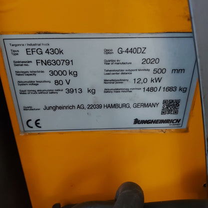 Jungheinrich EFG 430k usato 2020 - carrello elevatore elettrico - foto 10