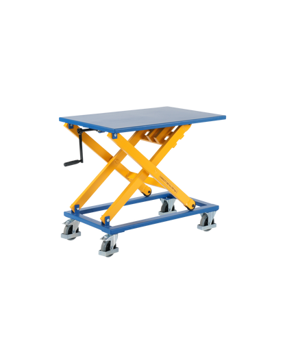 Tavola Elevatrice Manuale con Manovella a Pantografo 300 kg - 950x600 mm
