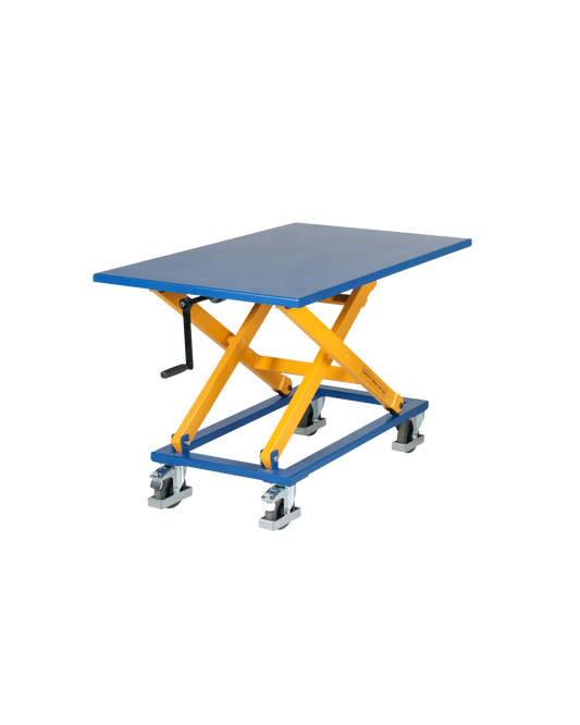 Tavola Elevatrice Manuale con Manovella a Pantografo 300 kg - 750x1150 mm